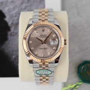 Rolex Datejust 41 126331 Quadrante Sundust con Diamanti Jubilee Migliore Replica Clean Factory Orologio