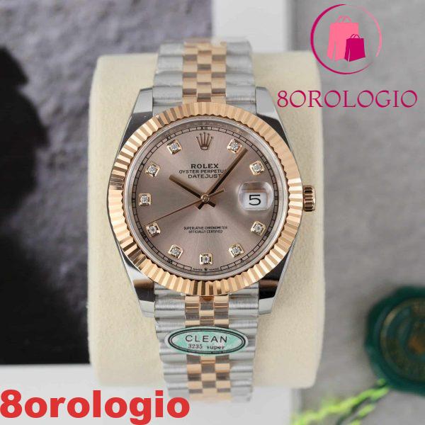 Rolex Datejust 41 126331 Quadrante Sundust con Diamanti Jubilee Migliore Replica Clean Factory Orologio