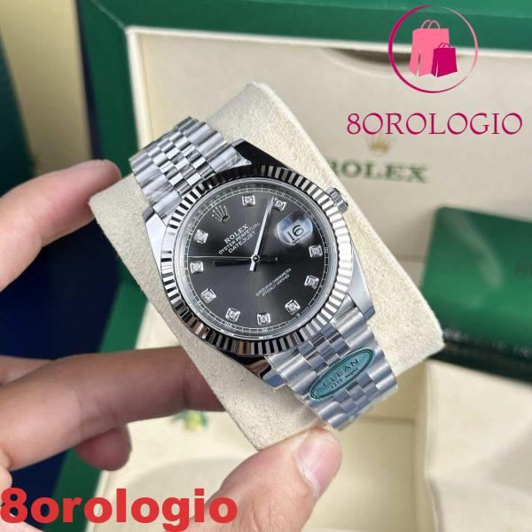 Rolex Datejust 41 126334 Quadrante Grigio con Diamanti Bracciale Jubilee Miglior Replica Clean Factory Orologio