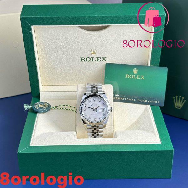 Rolex Datejust 41 126334 Quadrante bianco in madreperla con diamanti Jubilee Migliore replica Clean Factory Orologio - immagine 5