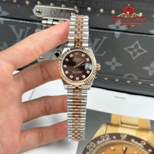 Replica migliore 1:1 Rolex Datejust 278271 Bicolore Oro Rosa Quadrante in Cioccolato con Diamanti Bracciale Jubilee 31mm THB Orologio