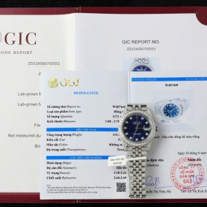 Rolex Datejust 41 Quadrante Blu Diamanti Jubilee Iced Out Moissanite Migliore Replica 41mm Orologio