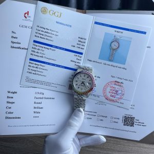 Replica Rolex Datejust 41 Iced Out Moissanite Rainbow Jubilee di Migliore Qualità 41mm Orologio