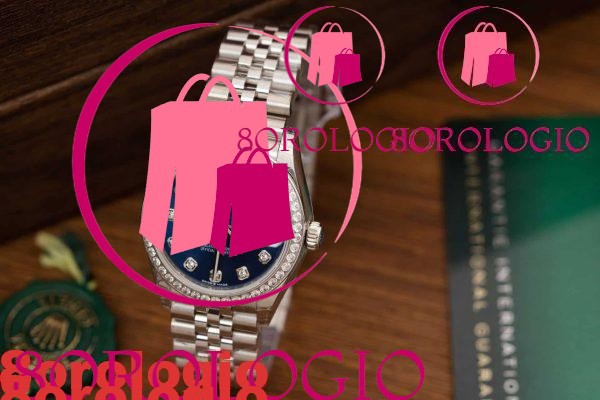 Rolex Datejust Lady 31 Quadrante Blu con Diamanti Lunetta con Pietre Bracciale Jubilee Replica Orologio - immagine 2