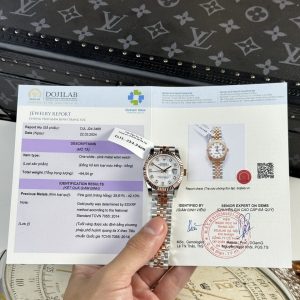 Rolex Datejust Two Tone 10K Rose Gold Replica Quadrante in Madreperla Bianca Jubilee 31mm Orologio