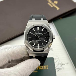 Audemars Piguet Royal Oak 15400ST Cinturino in Gomma Quadrante Nero Migliore Replica APS Factory 41mm Orologio