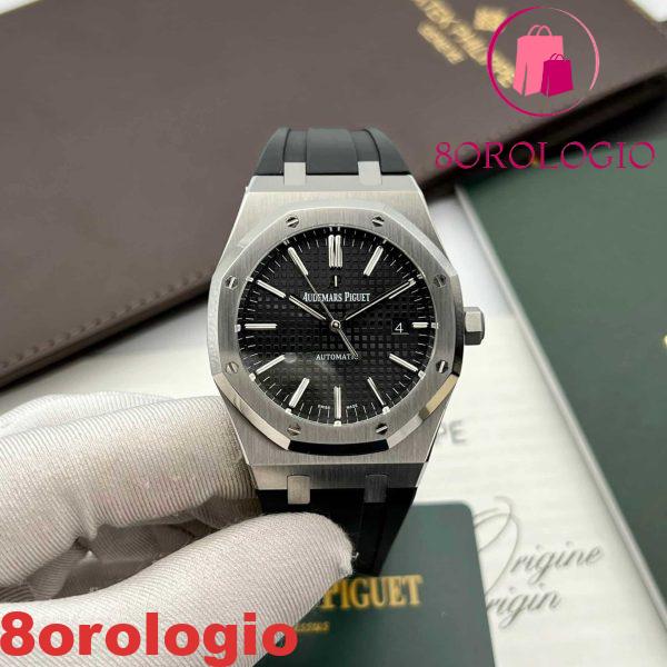 Audemars Piguet Royal Oak 15400ST Cinturino in Gomma Quadrante Nero Migliore Replica APS Factory 41mm Orologio
