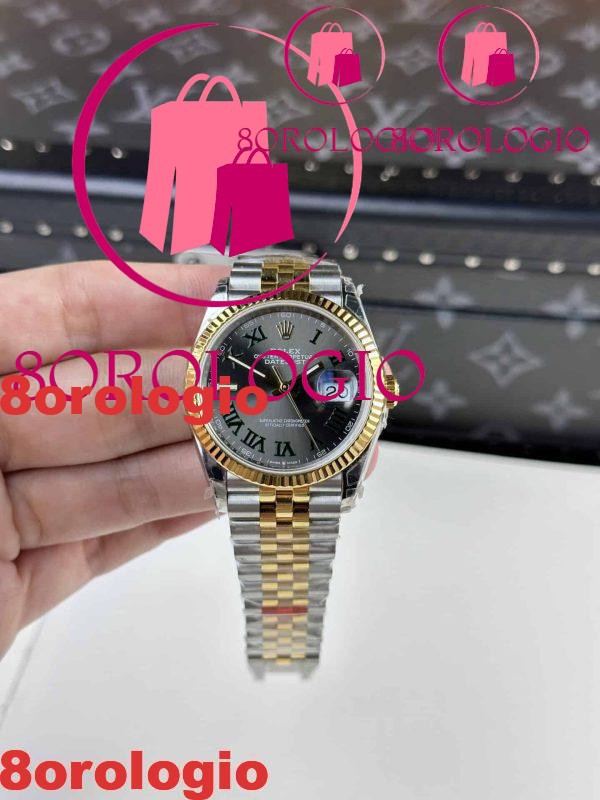 Rolex Datejust Wimbledon Bicolore Oro Giallo Jubilee Replica di Alta Qualità 36mm Orologio