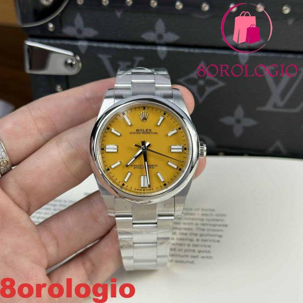 Rolex Oyster Perpetual 124300 Quadrante Giallo Replica di Alta Qualità Clean Factory 41mm Orologio