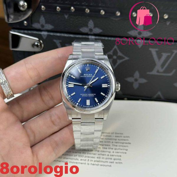 Rolex Oyster Perpetual 126000 Quadrante Blu Miglior Replica Clean Factory 36mm Orologio - immagine 3