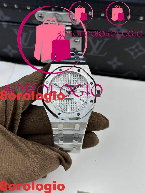Audemars Piguet Royal Oak 15400ST Quadrante Bianco Acciaio Migliore Replica Fabbrica APS 41mm Orologio