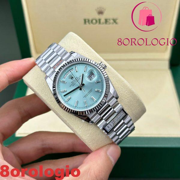 Rolex Day-Date 128236-0009 Quadrante Ice-blue con Diamanti 158g Migliore Replica QF 36mm Orologio - immagine 4