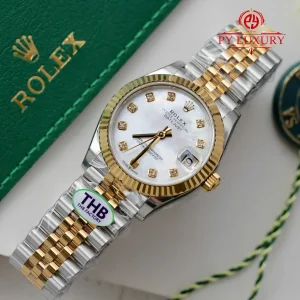 Rolex Datejust 278273 Bicolore Oro Giallo Quadrante in Madreperla con Diamanti Jubilee 1:1 Replica THBF 31mm Orologio