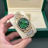 Replica Rolex Day-Date 128238-0069 Oro Giallo Quadrante Verde Ombré con Diamanti 158g Super Clone QF 36mm Orologio