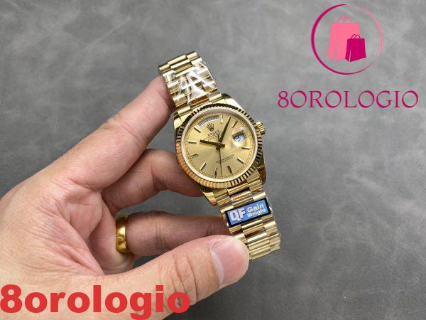 Rolex Day-Date 128238-0113 Oro Giallo Quadrante Champagne 140g Migliore Replica QF 36mm Orologio - immagine 2