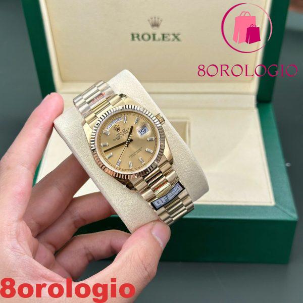Rolex Day-Date 128238-0132 Quadrante Champagne con Diamanti Oro Giallo 158g Migliore Replica 1:1 QF 36mm Orologio - immagine 2