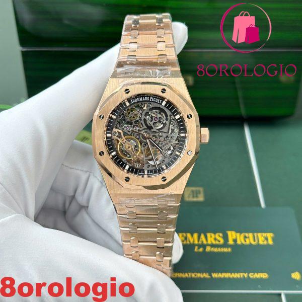 Audemars Piguet Royal Oak 15407OR Quadrante Scheletrato in Oro Rosa Replica Migliore 1:1 THB 41mm Orologio - immagine 6