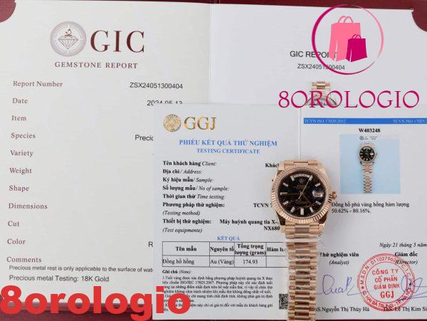 Rolex Day-Date 228235 Eisenkiesel Dial Replica GMF V3 Super Clone 40mm placcato oro giallo 18K 176g Orologio