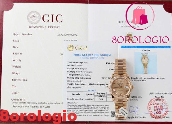 Rolex Day-Date 228235 Quadrante Rosa Romano 18K Gold Wrapped Miglior Replica V3 GMF 40mm Orologio