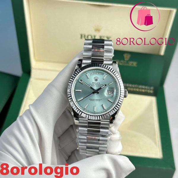Rolex Day-Date 228236-0018 Quadrante Luminoso Blu Ghiaccio 178g GMF V3 Migliore Replica 40mm Orologio