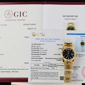 Rolex Day-Date 228238 Quadrante Nero Luminoso Oro 18K Replica GMF V3 Migliore 40mm Orologio