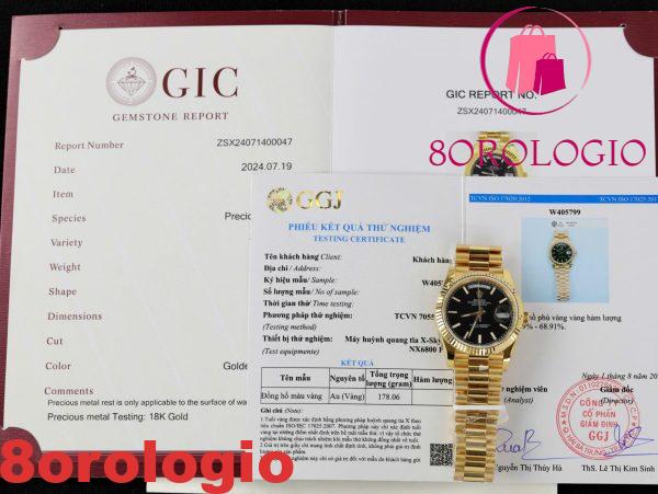 Rolex Day-Date 228238 Quadrante Nero Luminoso Oro 18K Replica GMF V3 Migliore 40mm Orologio - immagine 6