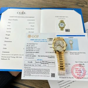 Rolex Day-Date 228238-0002 Quadrante Argento con Indici Romani Placcato in Oro 18K Miglior Replica V3 GMF 40mm Orologio