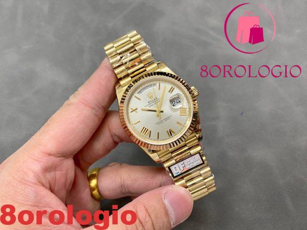 Replica di alta qualità Rolex Day-Date 228238-0002 Oro Giallo Quadrante Argento 184g 40mm Orologio - immagine 3