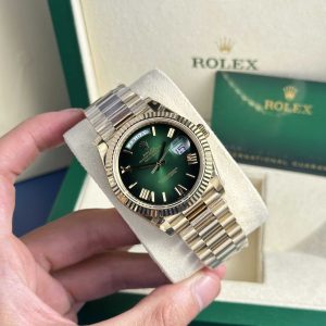 Rolex Day-Date 228238-0069 Quadrante Verde Ombré Oro Giallo 184g Migliore Replica 40mm Orologio