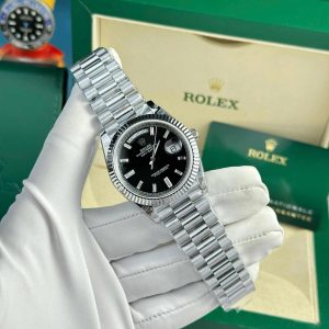 Rolex Day-Date 228239 Quadrante Nero Baguette 187g Replica Super Clone QF 40mm Orologio
