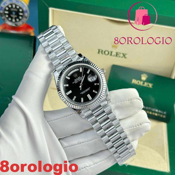 Rolex Day-Date 228239 Quadrante Nero Baguette 187g Replica Super Clone QF 40mm Orologio - immagine 4