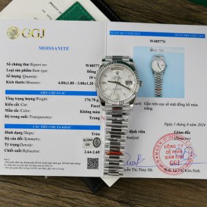 Rolex Day-Date 228239 Quadrante Meteorite Custom Moissanite Indici Ora GMF V3 Migliore Replica 40mm Orologio