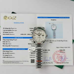 Rolex Day-Date 228239 Quadrante MOP Baguette Moissanite Indici GMF V3 Migliore Replica 40mm Orologio