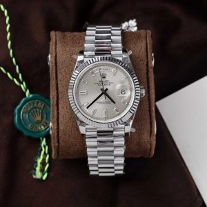 Rolex Day-Date 228239 Quadrante Baguette Argento 177g Migliore Replica V3 GMF 40mm Orologio