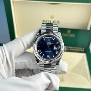 Rolex Day-Date 228239-0007 Quadrante Blu Romano 178g GMF V3 Migliore Replica 40mm Orologio