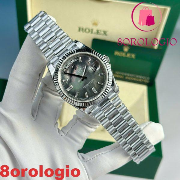 Rolex Day-Date 40 Quadrante Nero MOP Q Factory 185g Miglior Replica 40mm Orologio