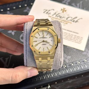 Audemars Piguet Royal Oak 15450BA Oro Giallo Quadrante Bianco Replica IP Factory 37mm Orologio