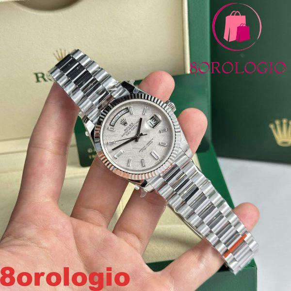 Rolex Day-Date 40 Quadrante Meteorite Baguette 176g Migliore Replica V3 GMF 40mm Orologio - immagine 5