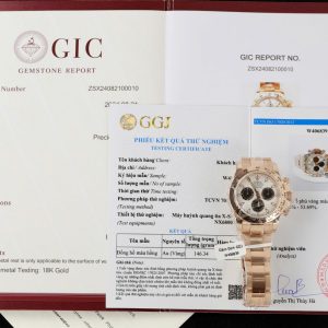 Rolex Daytona 116505-0014 Quadrante in Meteorite Bianca Oro Rosa 18K Rivestito 1:1 Migliore Replica 40mm Orologio