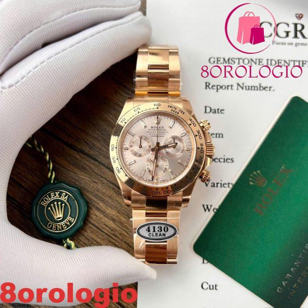 Replica Rolex Daytona 116505-0017 “Sundust Dial” con indici in diamanti taglio baguette Clean Factory 40mm Orologio