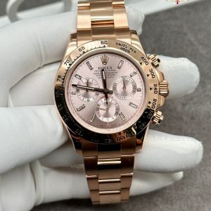 Replica Rolex Daytona 116505-0017 CNC 1:1 Personalizzato in Oro Massiccio 18K con Diamanti CVD 40mm Orologio