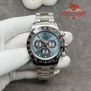 Rolex Daytona 116506 Quadrante Blu Ghiaccio 1:1 Custom Made CNC Real Platinum 950 Super Replica 40mm Orologio