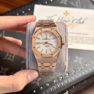 Audemars Piguet Royal Oak 15450OR Oro Rosa Quadrante Bianco Replica IP Factory 37mm Orologio