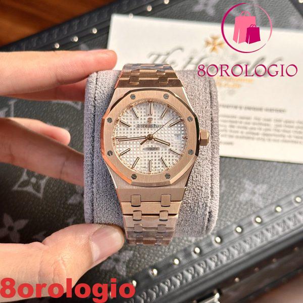 Audemars Piguet Royal Oak 15450OR Oro Rosa Quadrante Bianco Replica IP Factory 37mm Orologio
