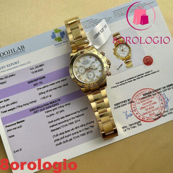 Rolex Daytona 116508 Oro Giallo 18K Rivestito Quadrante MOP Migliore Replica 40mm Orologio