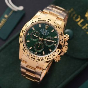 Replica Rolex Daytona 116508 Loki Quadrante Verde Oro Giallo Alta Qualità 40mm Orologio