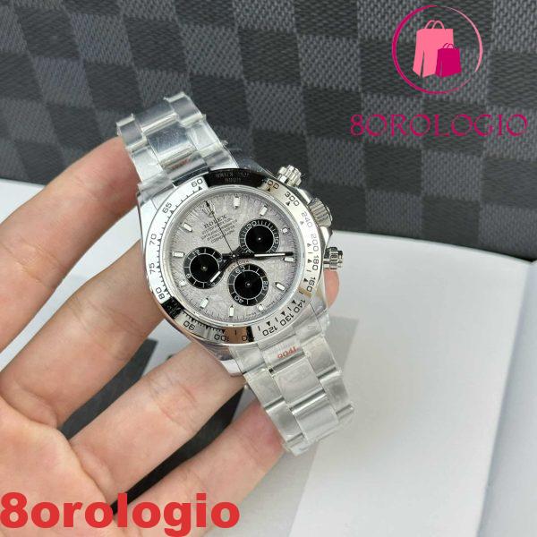 Rolex Daytona 116509 Quadrante Meteorite Indici Guadagna Peso Replica di Alta Qualità QF 40mm Orologio