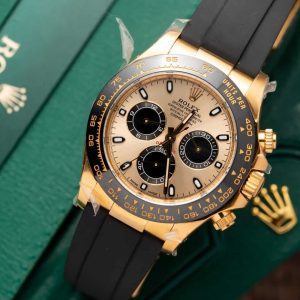 Replica Rolex Daytona 116518 Oro Giallo Quadrante Champagne Oysterflex 40mm Orologio