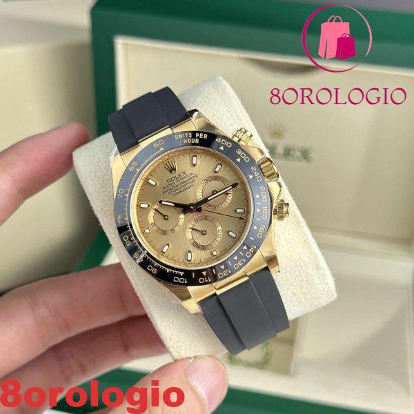 Rolex Daytona 116518LN-0042 Oro Giallo Quadrante Champagne Oysterflex Miglior Replica Clean Factory 40mm Orologio - immagine 4