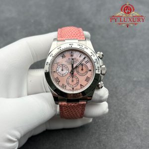 Rolex Daytona 116519 Quadrante Pink Beach MOP Cinturino in Pelle di Coccodrillo Replica Migliore 1:1 40mm Orologio